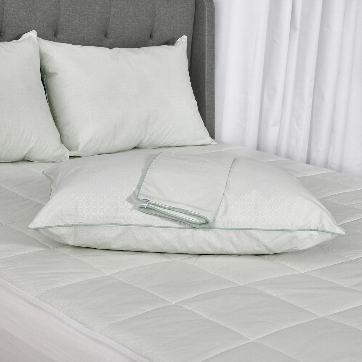 slide 2 of 4, AllerEase Standard Cooling Pillow Protector - Allerease, 1 ct