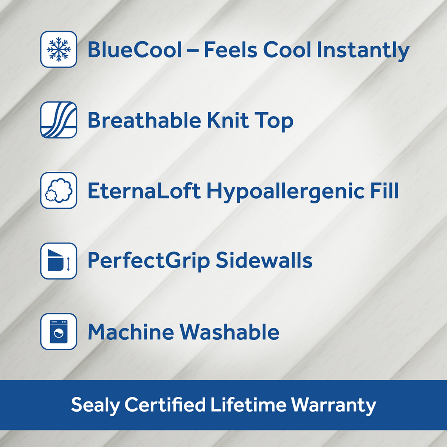 slide 6 of 6, Sealy Ice Cool Touch Mattress Pad, King, King Size