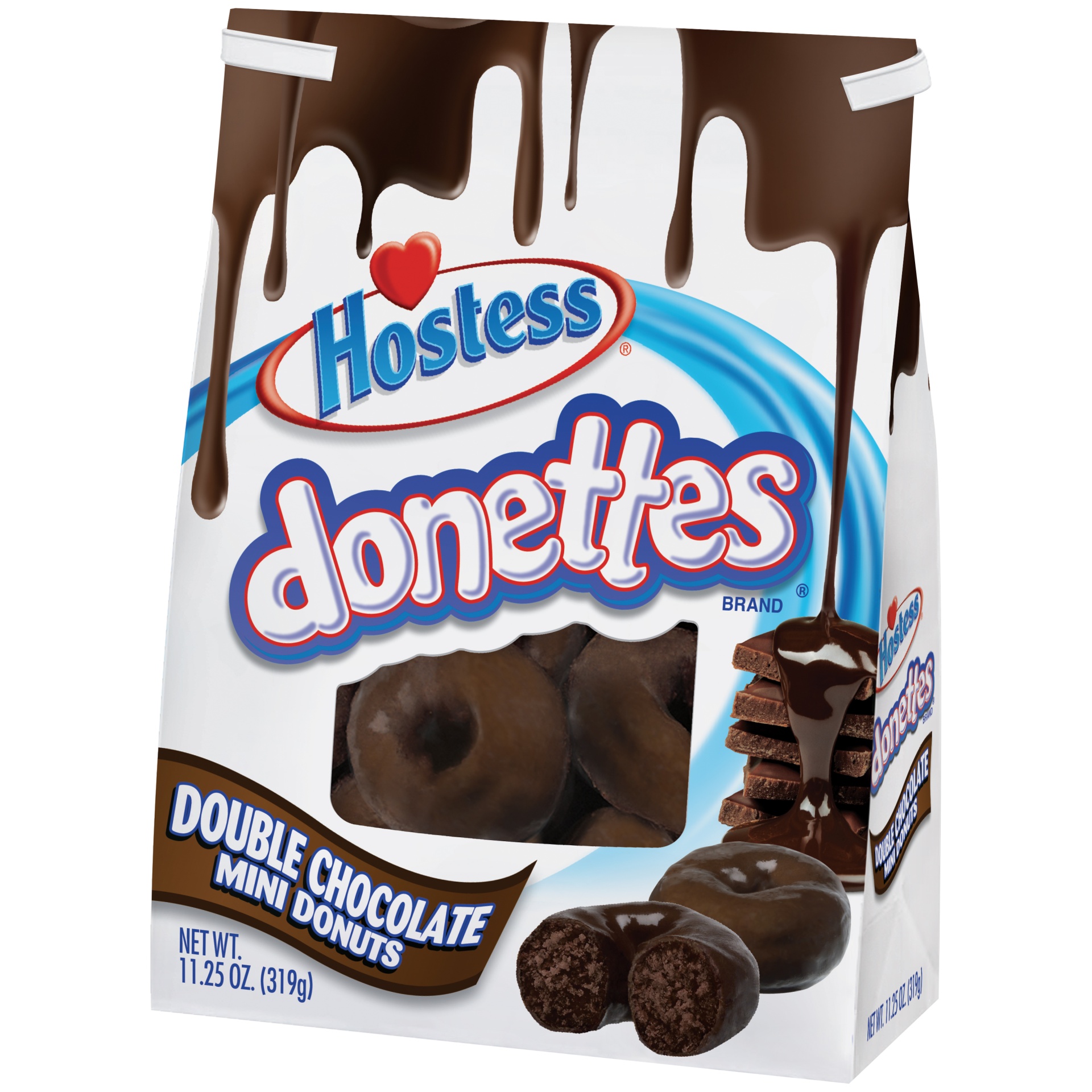 slide 1 of 1, Hostess Donettes Double Chocolate Mini Donuts, 11.25 oz