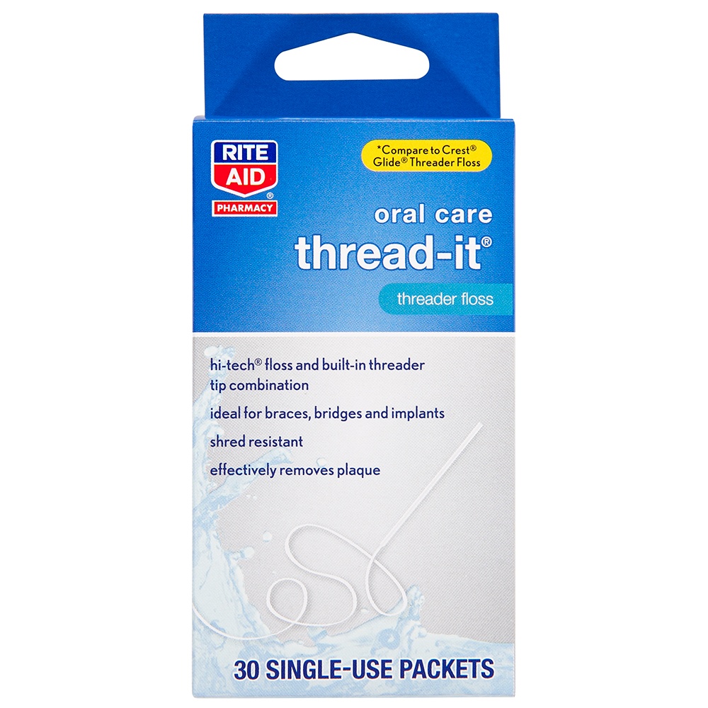 slide 1 of 3, Rite Aid Oral Care Thread-It Floss, 30 ct