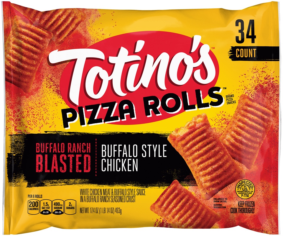 slide 1 of 1, Totino's Pizza Rolls Buffalo Style Chicken, 17.4 oz