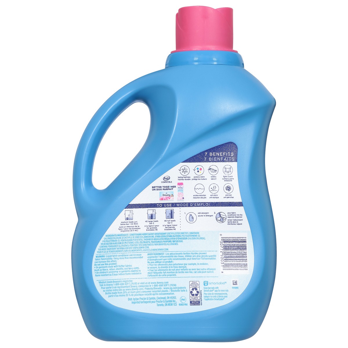slide 2 of 14, Downy 2 in 1 Soft April Fresh Fabric Softener 2.77 qt, 2.77 qt