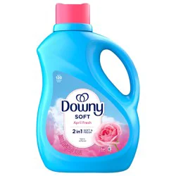 Downy Soft, 2 in 1 Soft and Fresh Liquid Fabric Softener, April Fresh, 88 fl oz, 120 Loads, Fabric Conditioner Liquid provides softness and freshness for fabrics