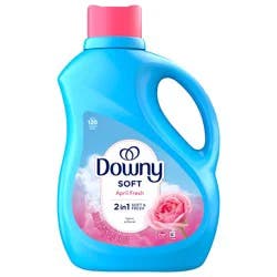 Downy Soft, 2 in 1 Soft and Fresh Liquid Fabric Softener, April Fresh, 88 fl oz, 120 Loads, Fabric Conditioner Liquid provides softness and freshness for fabrics