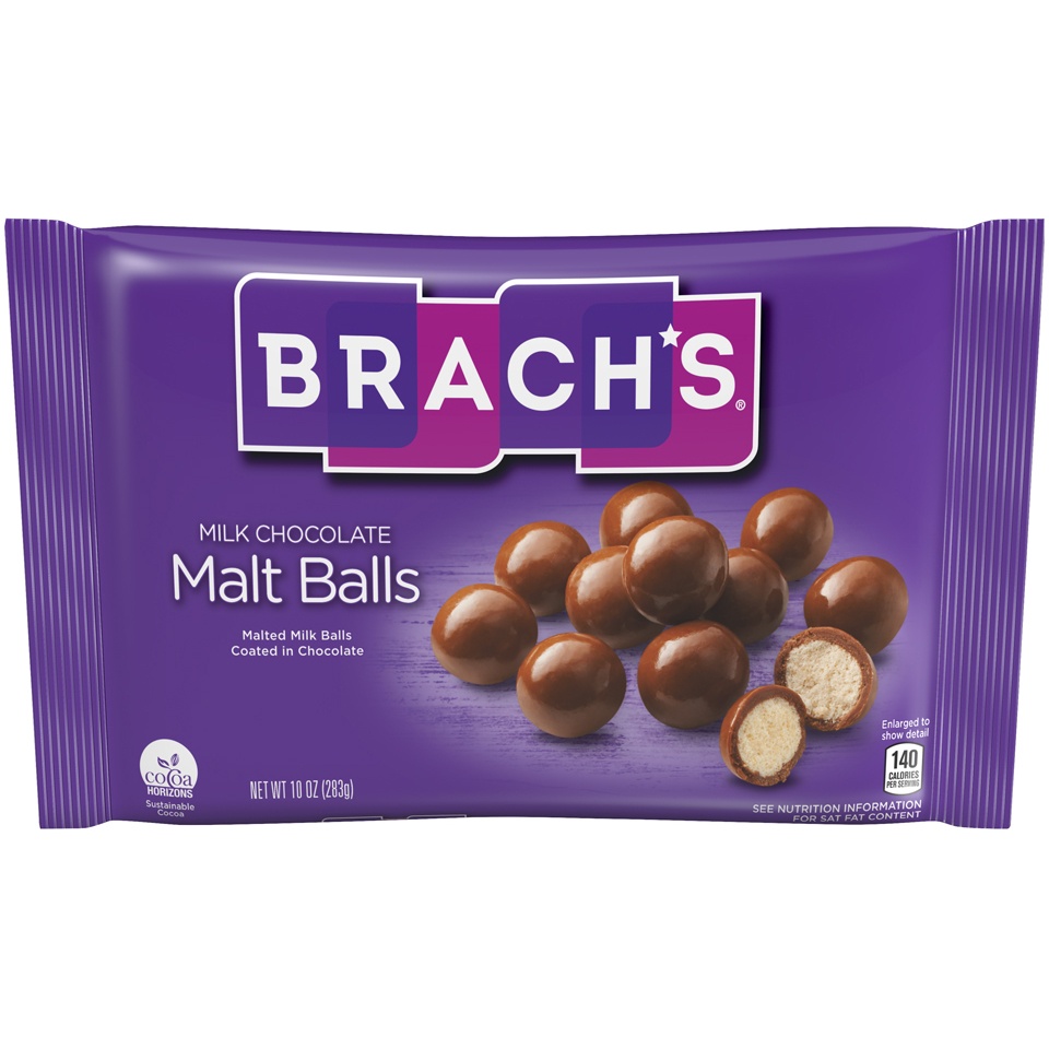 slide 1 of 8, Ferrara Candy Company Brach's Milk Chocolate Malt Balls, 10 oz