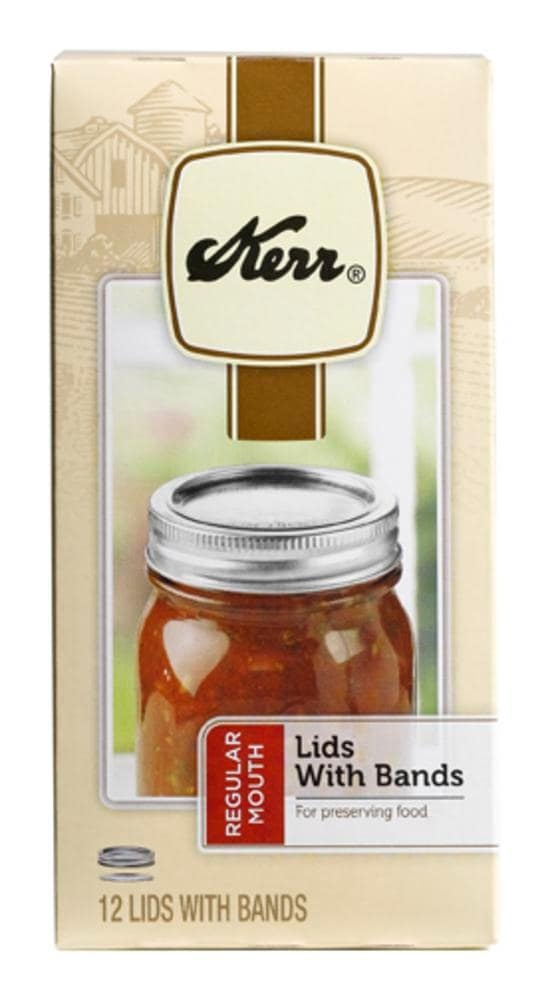 slide 1 of 1, Kerr Regular Lids With Bands, 12 ct