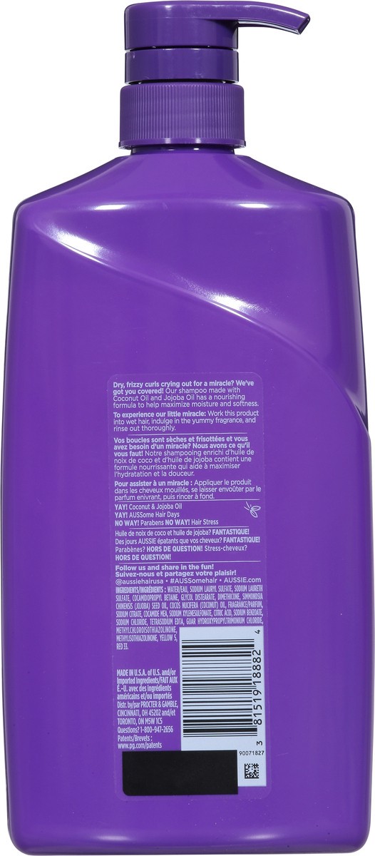 slide 7 of 9, Aussie Miracle Curls Shampoo for Curly Hair with Coconut Oil, Paraben Free, 26.2 oz, 778 ml, 26.2 fl oz