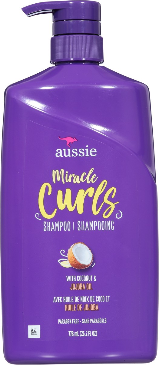 slide 5 of 9, Aussie Miracle Curls Shampoo for Curly Hair with Coconut Oil, Paraben Free, 26.2 oz, 778 ml, 26.2 fl oz
