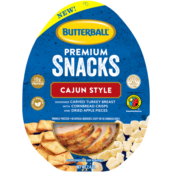 slide 1 of 1, Butterball Cajun Style Snack, 2.4 oz