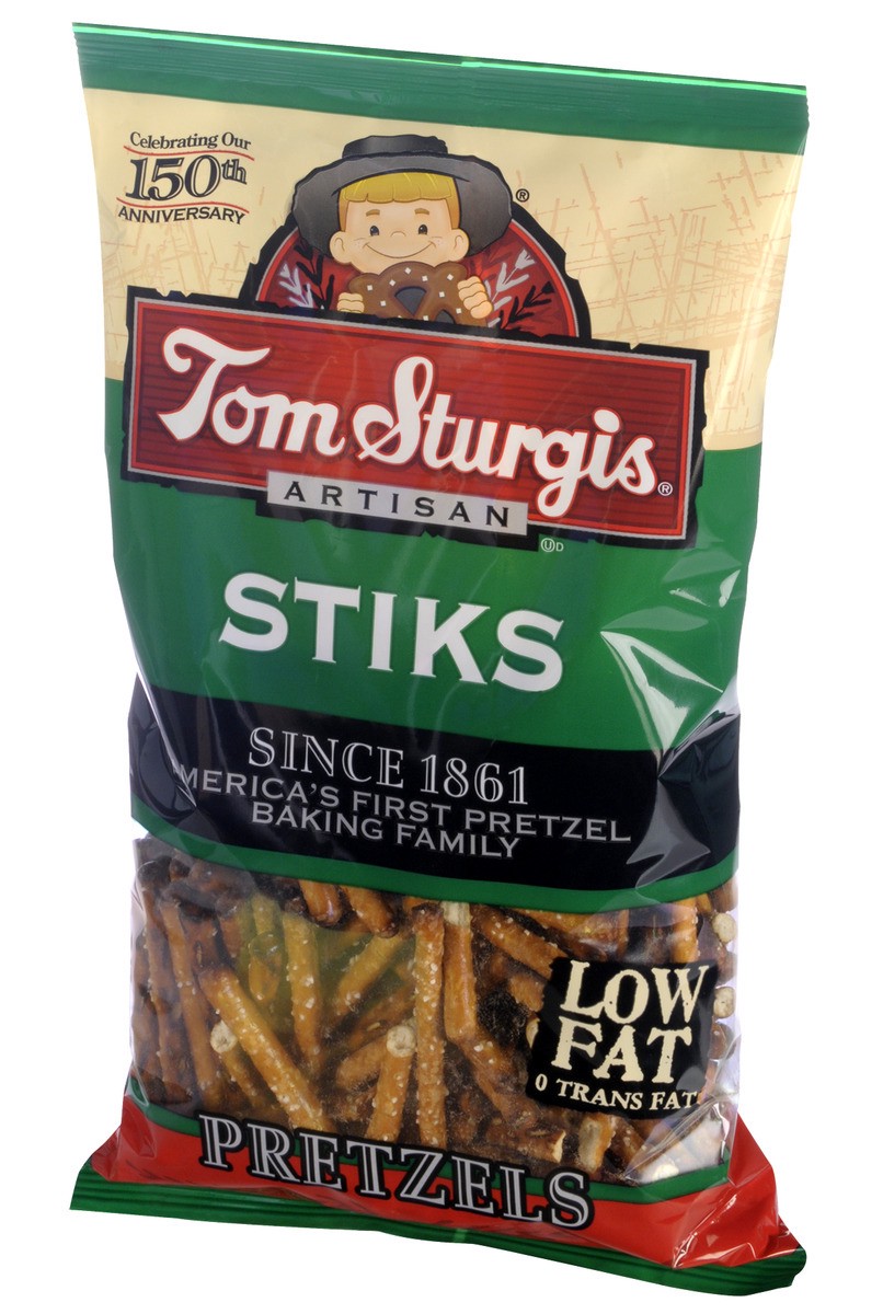 slide 8 of 11, Tom Sturgis Pretzels, 14 oz