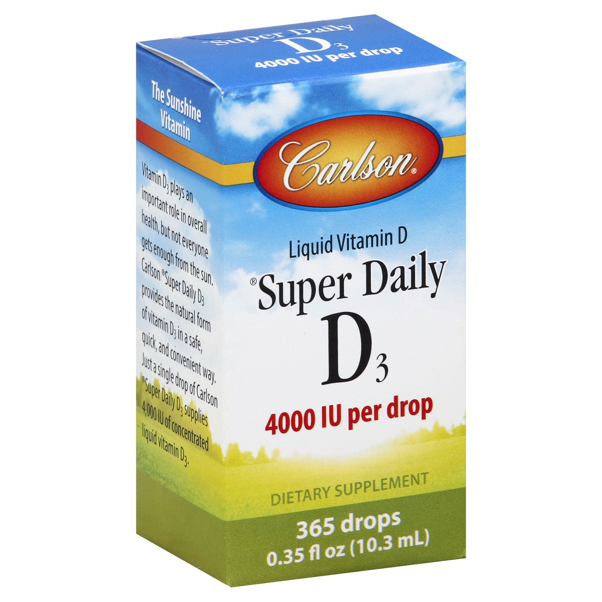 slide 3 of 5, Carlson Super Daily D3 4000iu Drops, 0.35 fl oz