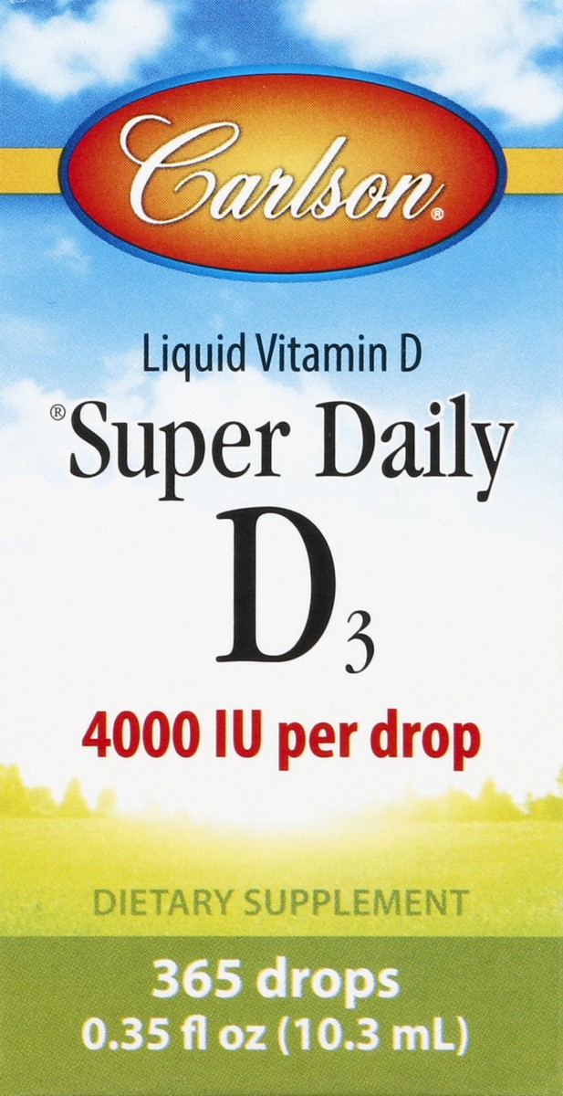 slide 1 of 5, Carlson Super Daily D3 4000iu Drops, 0.35 fl oz