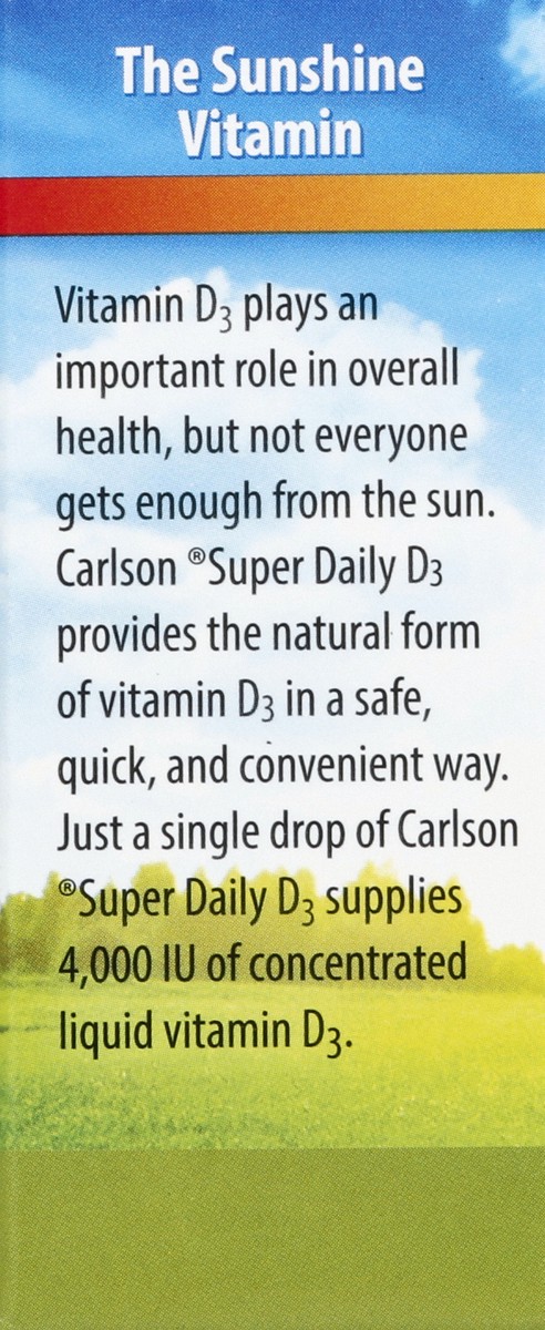 slide 4 of 5, Carlson Super Daily D3 4000iu Drops, 0.35 fl oz