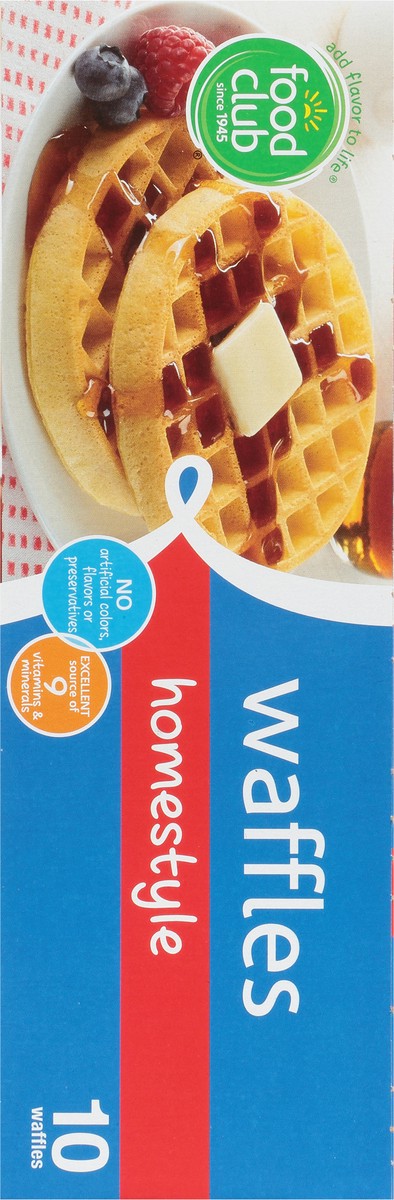 slide 4 of 14, Food Club Homestyle Waffles 10 ea, 10 ct