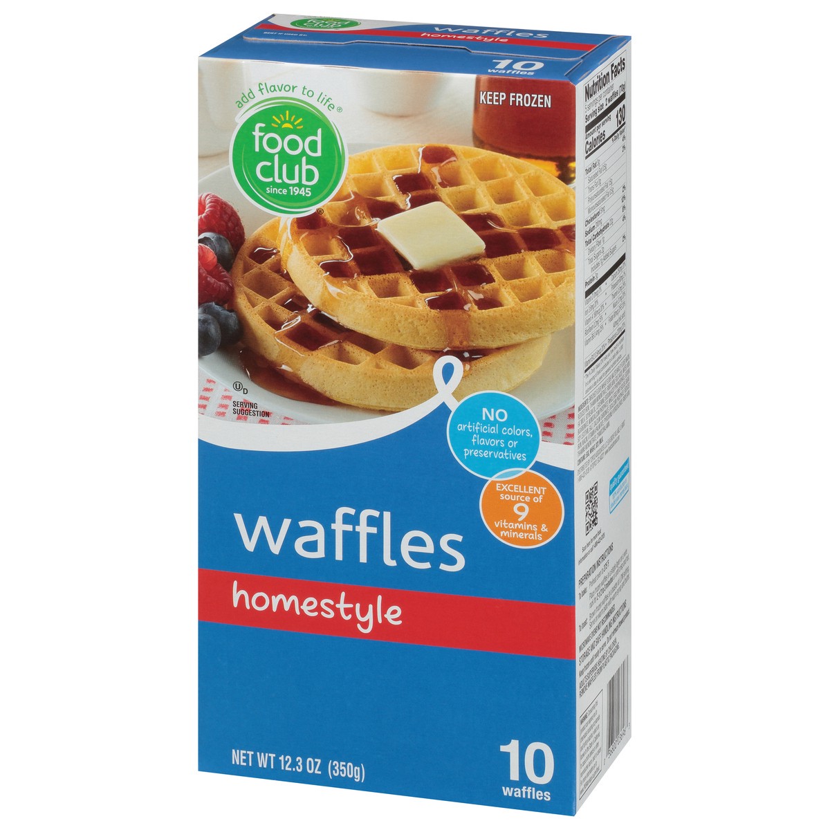 slide 11 of 14, Food Club Homestyle Waffles 10 ea, 10 ct