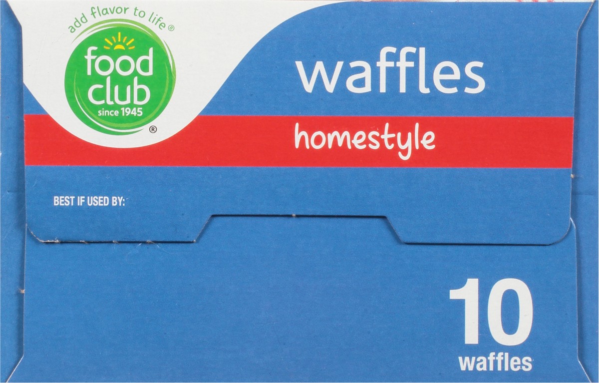 slide 5 of 14, Food Club Homestyle Waffles 10 ea, 10 ct