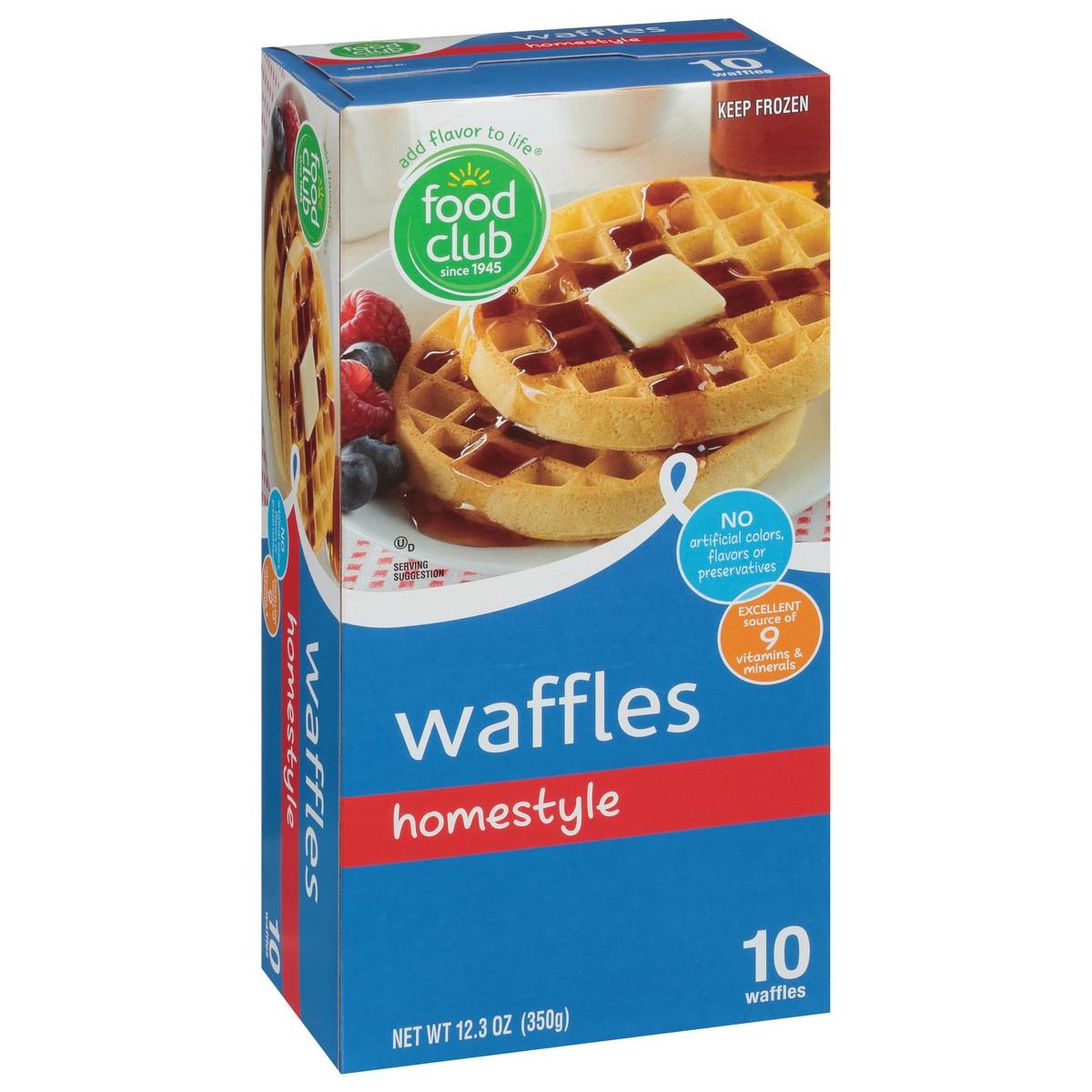 slide 6 of 14, Food Club Homestyle Waffles 10 ea, 10 ct