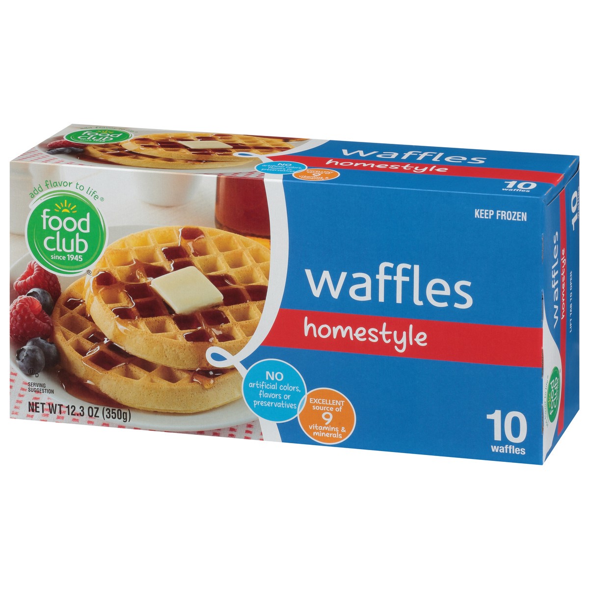 slide 10 of 14, Food Club Homestyle Waffles 10 ea, 10 ct