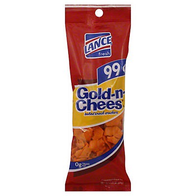 slide 1 of 10, Lance Gold-N-Chees Baked Snacked Crackers, 2.75 oz
