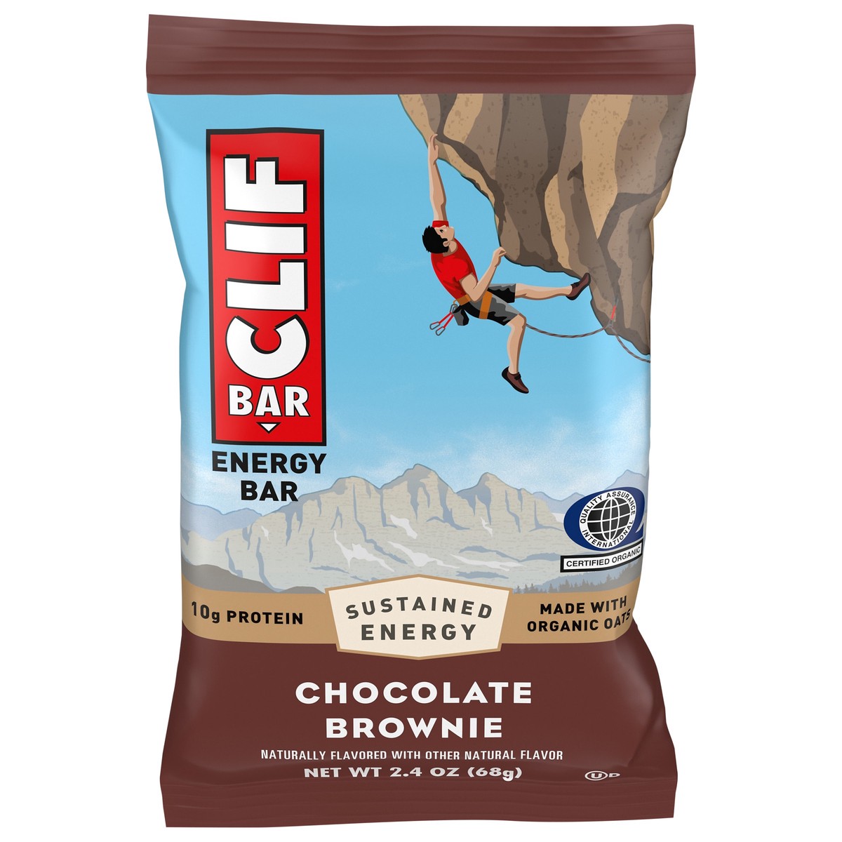 slide 1 of 15, CLIF BAR - Chocolate Brownie Flavor - Made with Organic Oats - Energy Bars - Non-GMO - Plant Based Protein Bars - 2.4 oz, 2.4 oz