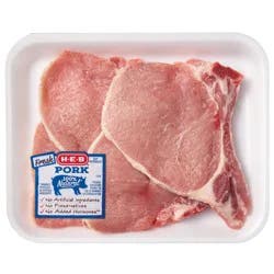 H-E-B Bone-in Center Loin Pork Chops, Thin Cut
