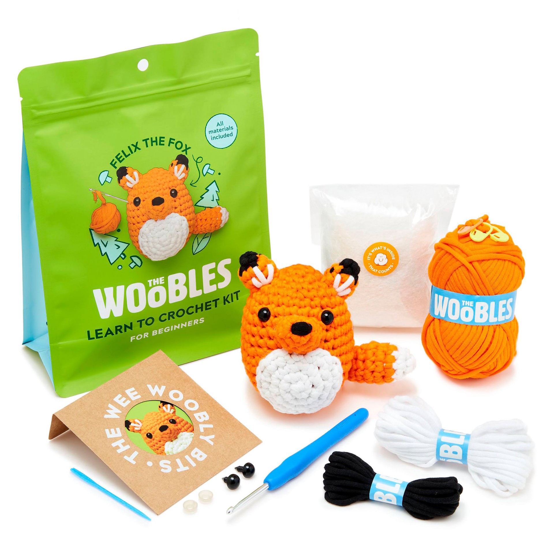 slide 1 of 1, Woobles Felix The Fox Crochet Kit, 1 ct