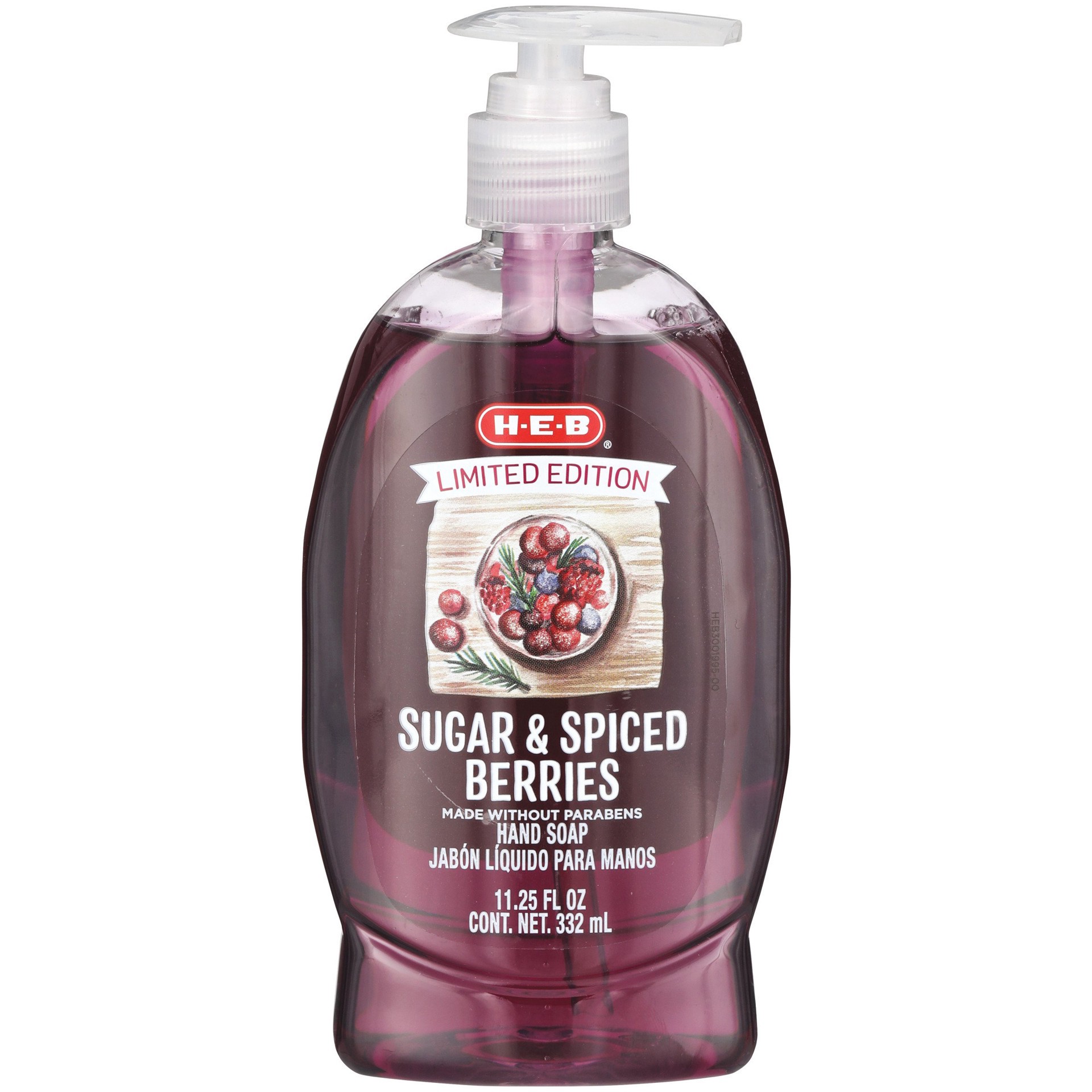 slide 1 of 1, H-E-B Limited Edition Winter Hand Soap - Sugar & Spiced Berries, 11.25 oz
