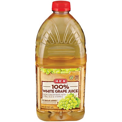 slide 1 of 1, H-E-B Its Juice 100% White Grape Juice - 64 fl oz, 64 fl oz