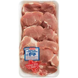 H-E-B Bone-in Sirloin Pork Chops, Extra Thick Cut - Texas-Size Pack