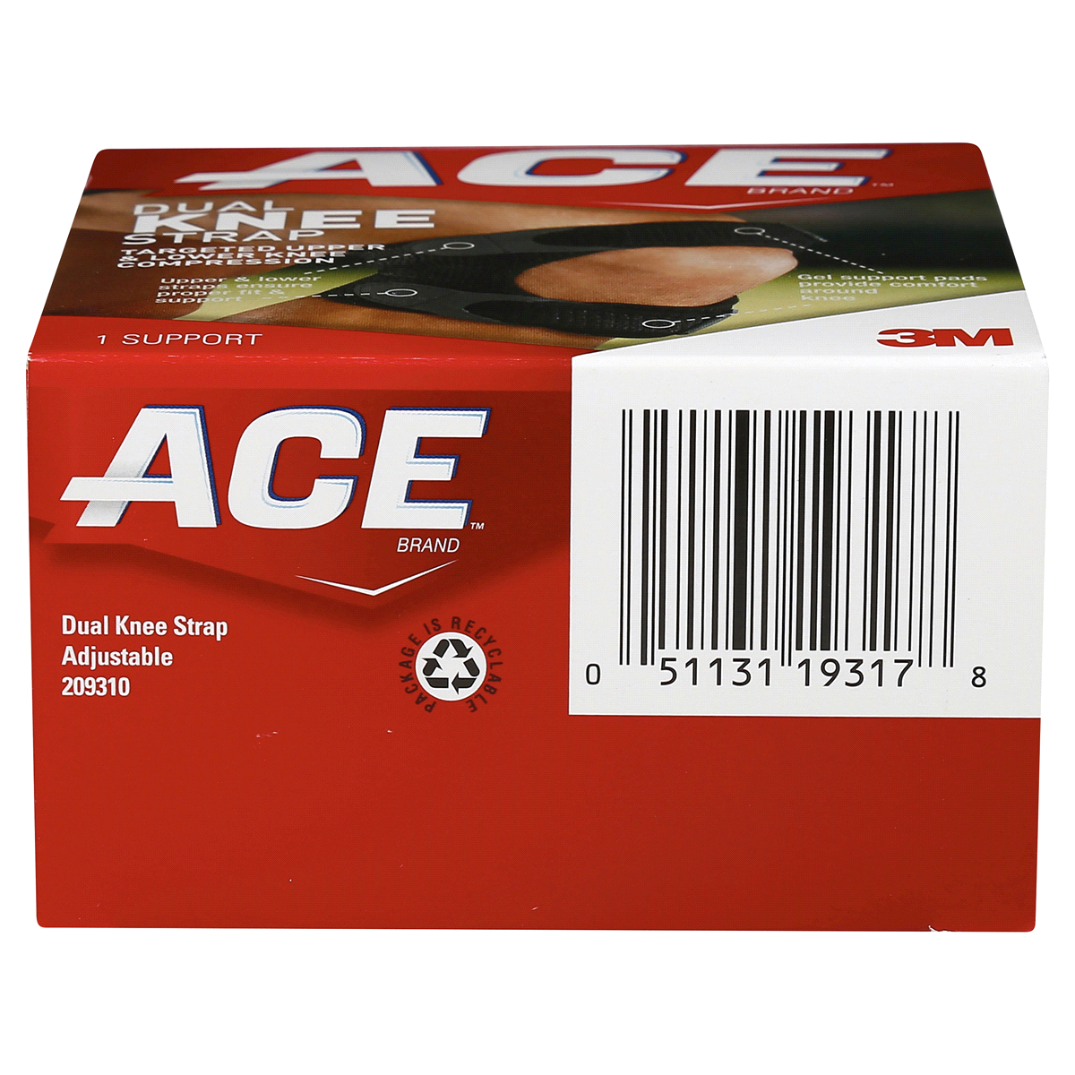 slide 8 of 8, Ace Dual Knee Strap Moderate Support, One Size