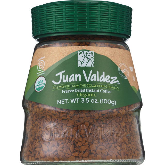 slide 1 of 1, Juan Valdez, Freeze Dried Instant Organic Coffee, 3.5 Oz, 3.5 oz