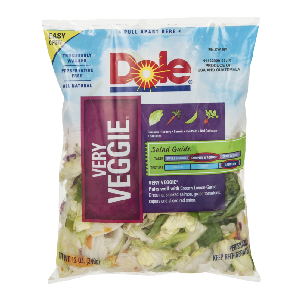 slide 1 of 1, Dole Very Veggie Salad, 12 oz