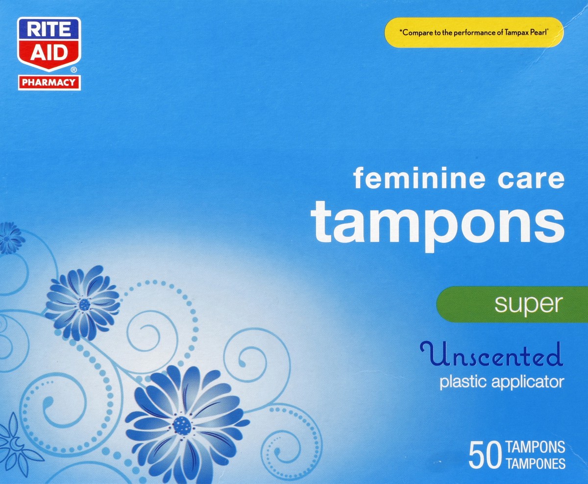 slide 5 of 6, Rite Aid Ra Tampon Super Uns, 50 ct