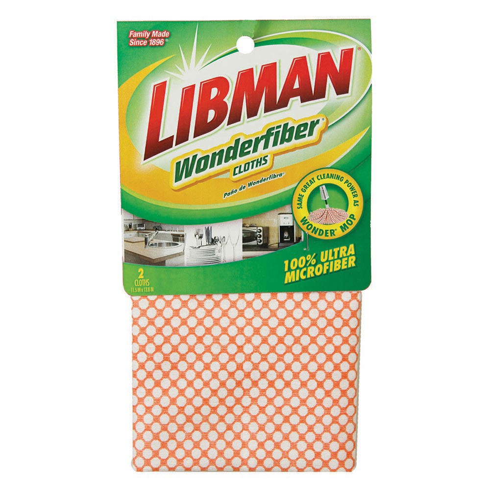 slide 1 of 2, Libman Wonderfiber Cloths, 2 ct