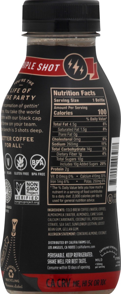 slide 13 of 13, Califia Farms Triple Shot Cold Brew Coffee, 10.5 fl oz