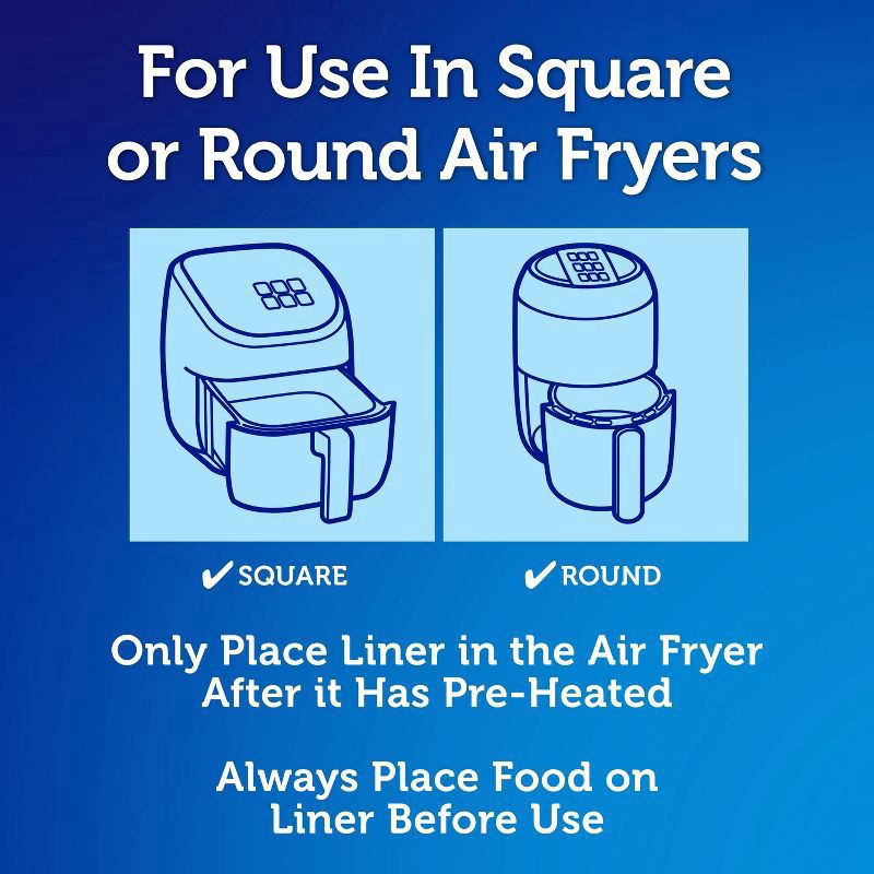 slide 4 of 8, Reynolds Kitchens Unbleached Parchment Non-Stick Air Fryer Liners 30 Each, 30 ct