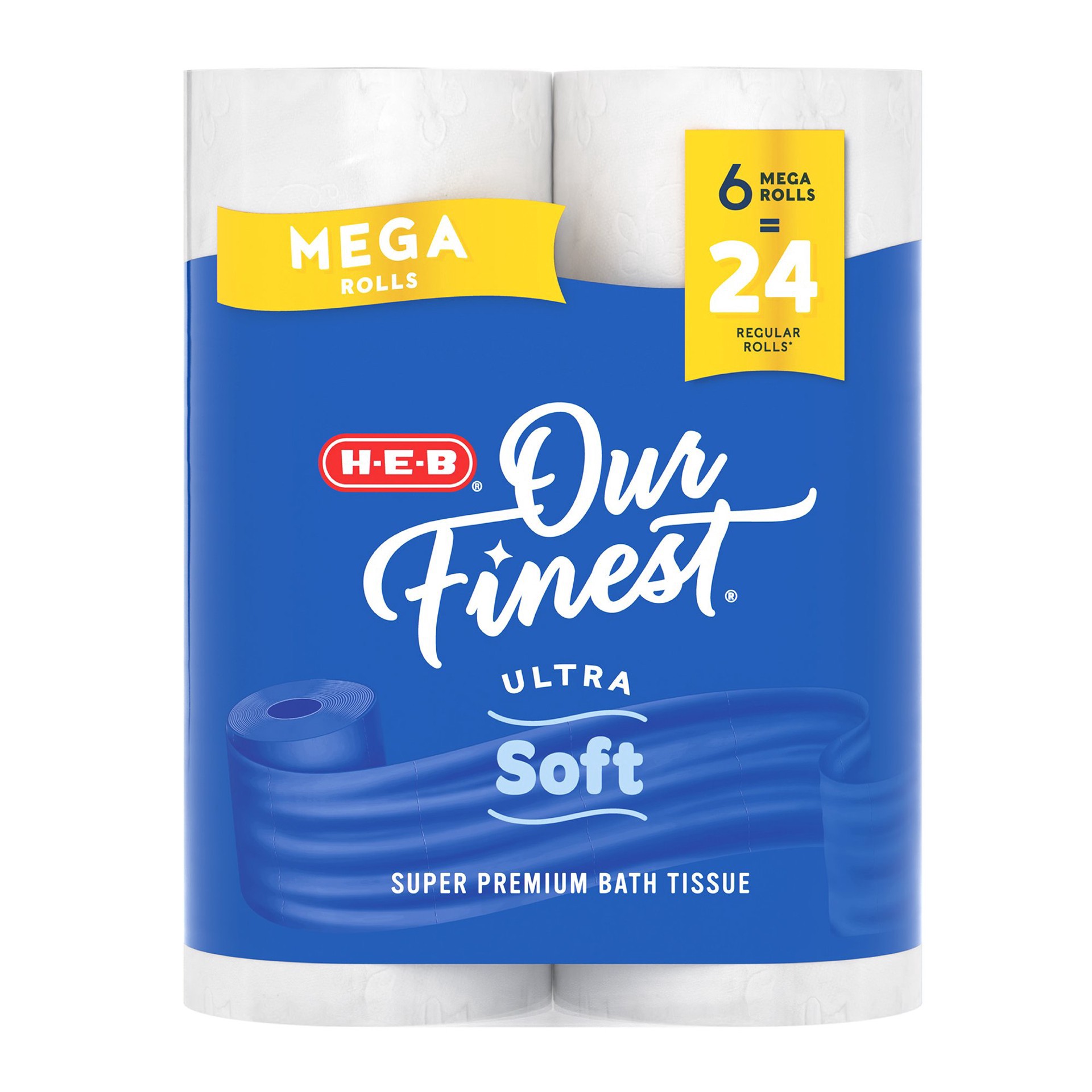 slide 1 of 1, H-E-B Our Finest Ultra Soft Toilet Paper, 6 ct