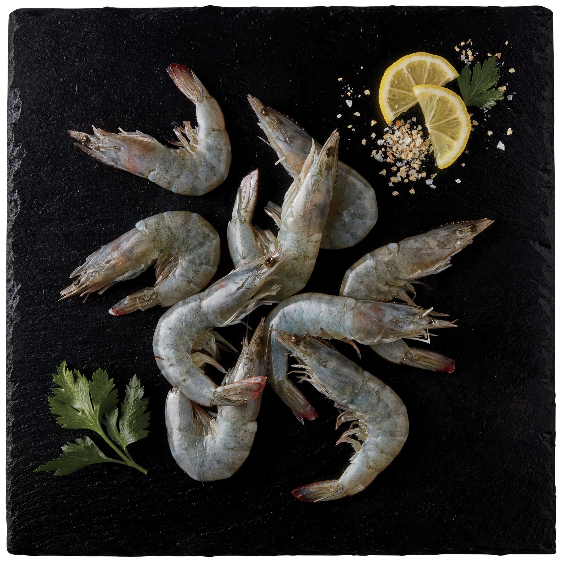 slide 1 of 1, H-E-B Fish Market Shell-On Head-On Super Colossal White Raw Shrimp, 9 - 12 ct/lb, per lb