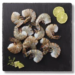H-E-B Fish Market Easy Peel Deveined Colossal Black Tiger Raw Shrimp, 8 - 12 ct/lb