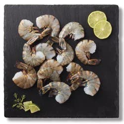 H-E-B Fish Market Easy Peel Deveined Colossal Black Tiger Raw Shrimp, 8 - 12 ct/lb