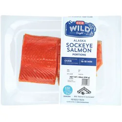 H-E-B Wild Caught Alaska Sockeye Salmon Portions