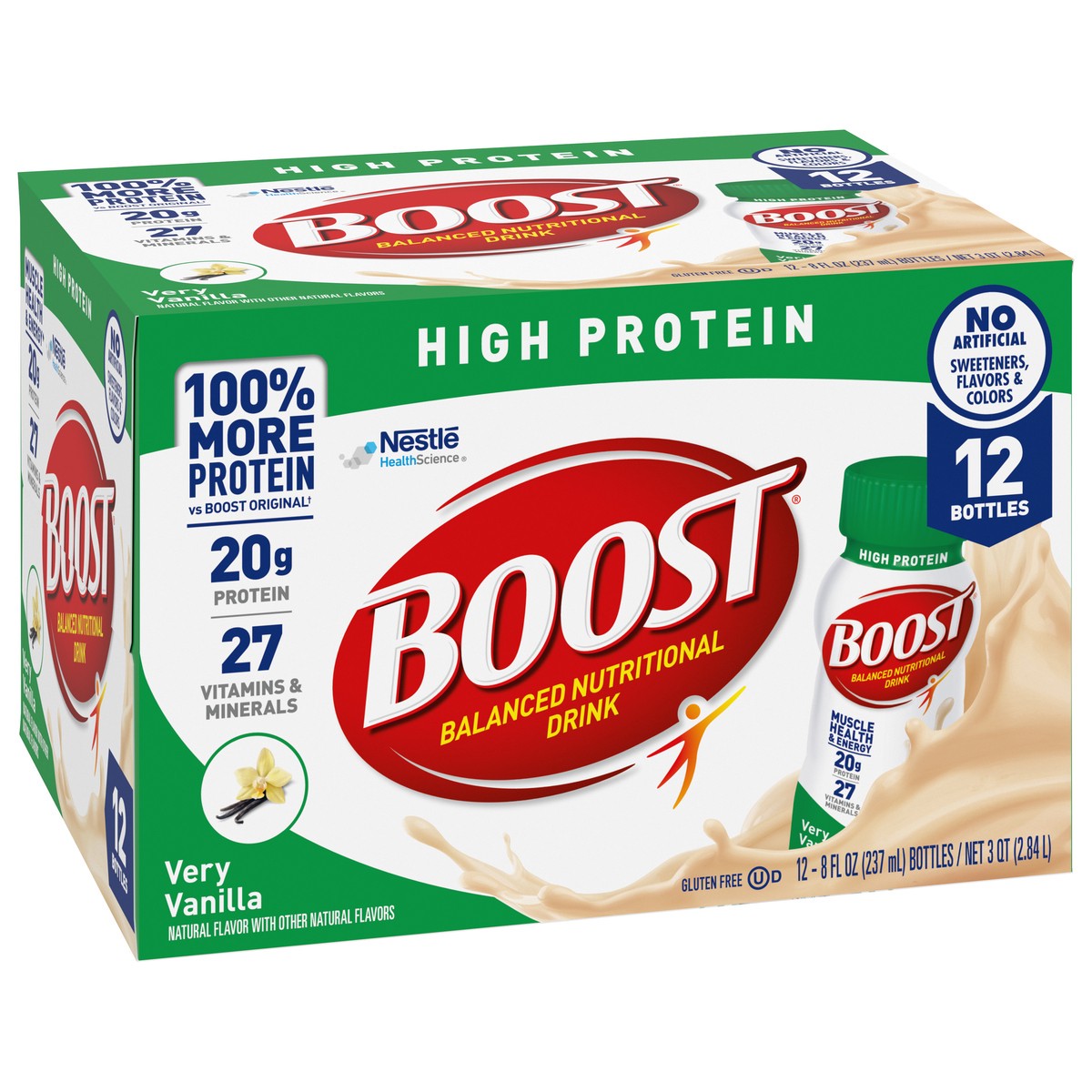 slide 2 of 9, Boost High Protein Nutrition Shake Vanilla, 96 fl oz