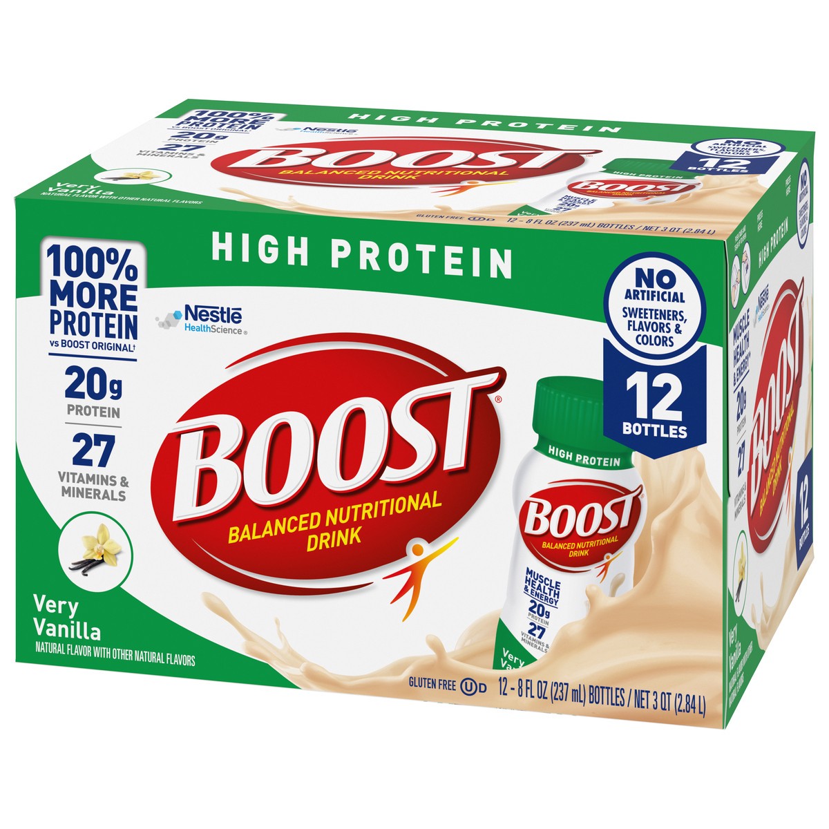 slide 3 of 9, Boost High Protein Nutrition Shake Vanilla, 96 fl oz