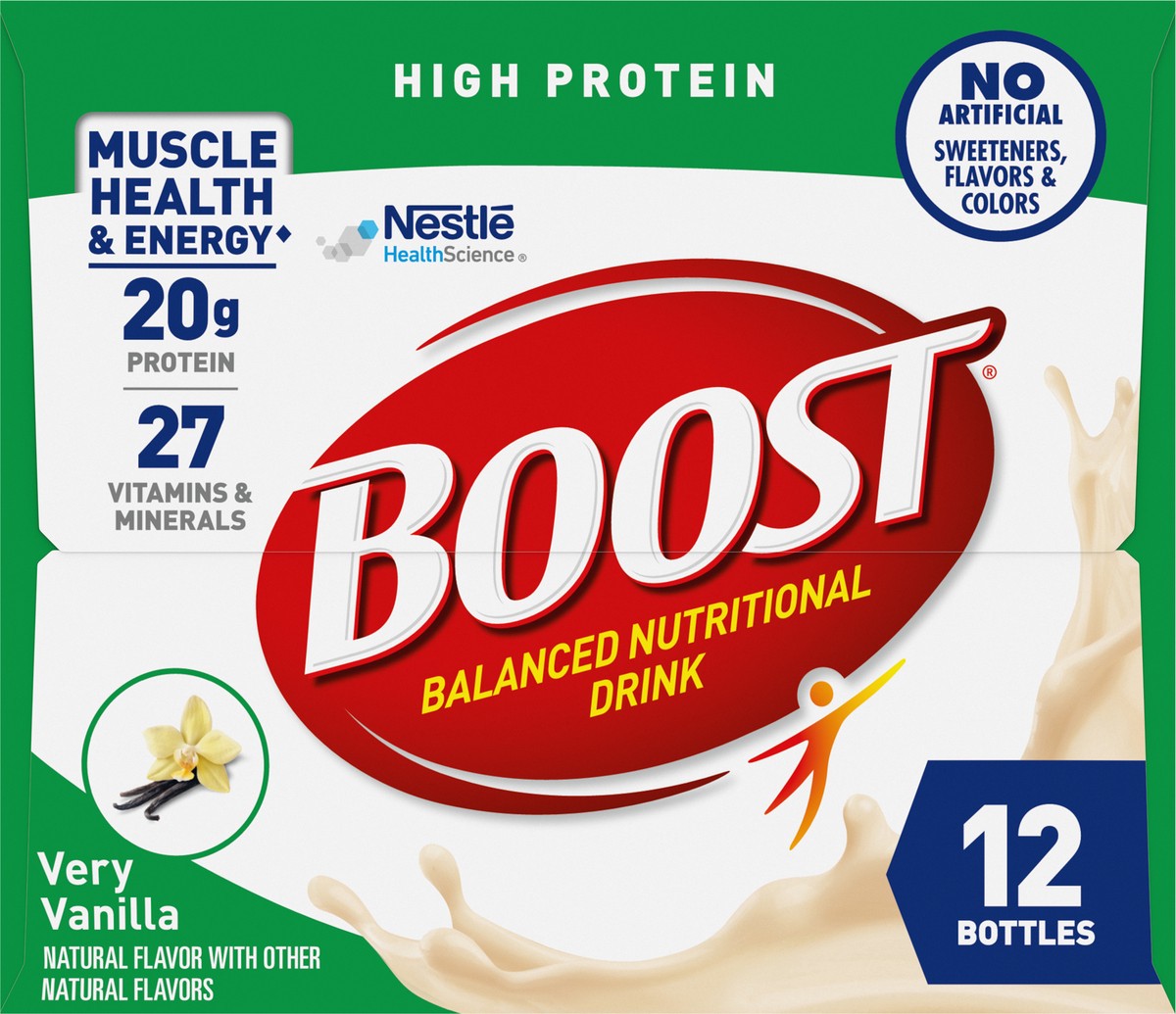 slide 7 of 9, Boost High Protein Nutrition Shake Vanilla, 96 fl oz