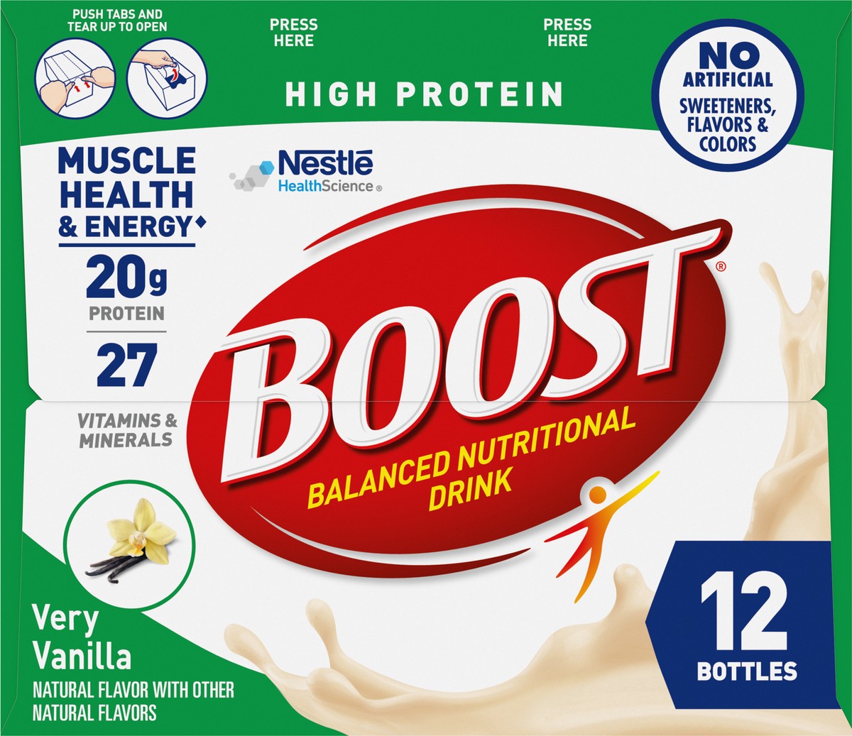 slide 8 of 9, Boost High Protein Nutrition Shake Vanilla, 96 fl oz