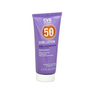 slide 1 of 1, CVS Pharmacy Sun Lotion Broad Spectrum Spf 50 Sunscreen, 2 fl oz; 59 ml