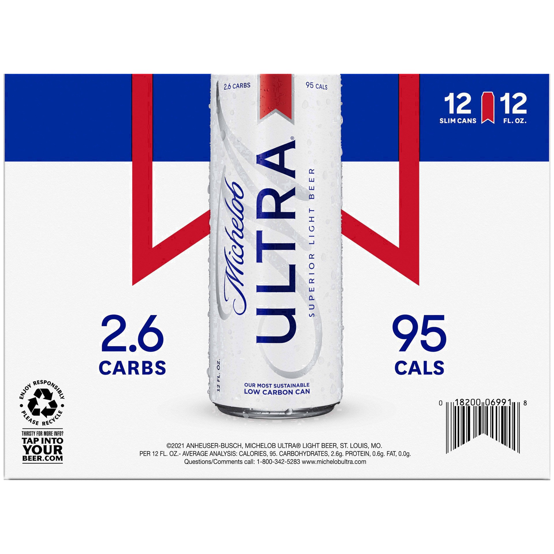 slide 92 of 144, Michelob ULTRA Light Beer, 12 Pack Beer, 12 FL OZ Cans, 12 ct; 12 fl oz