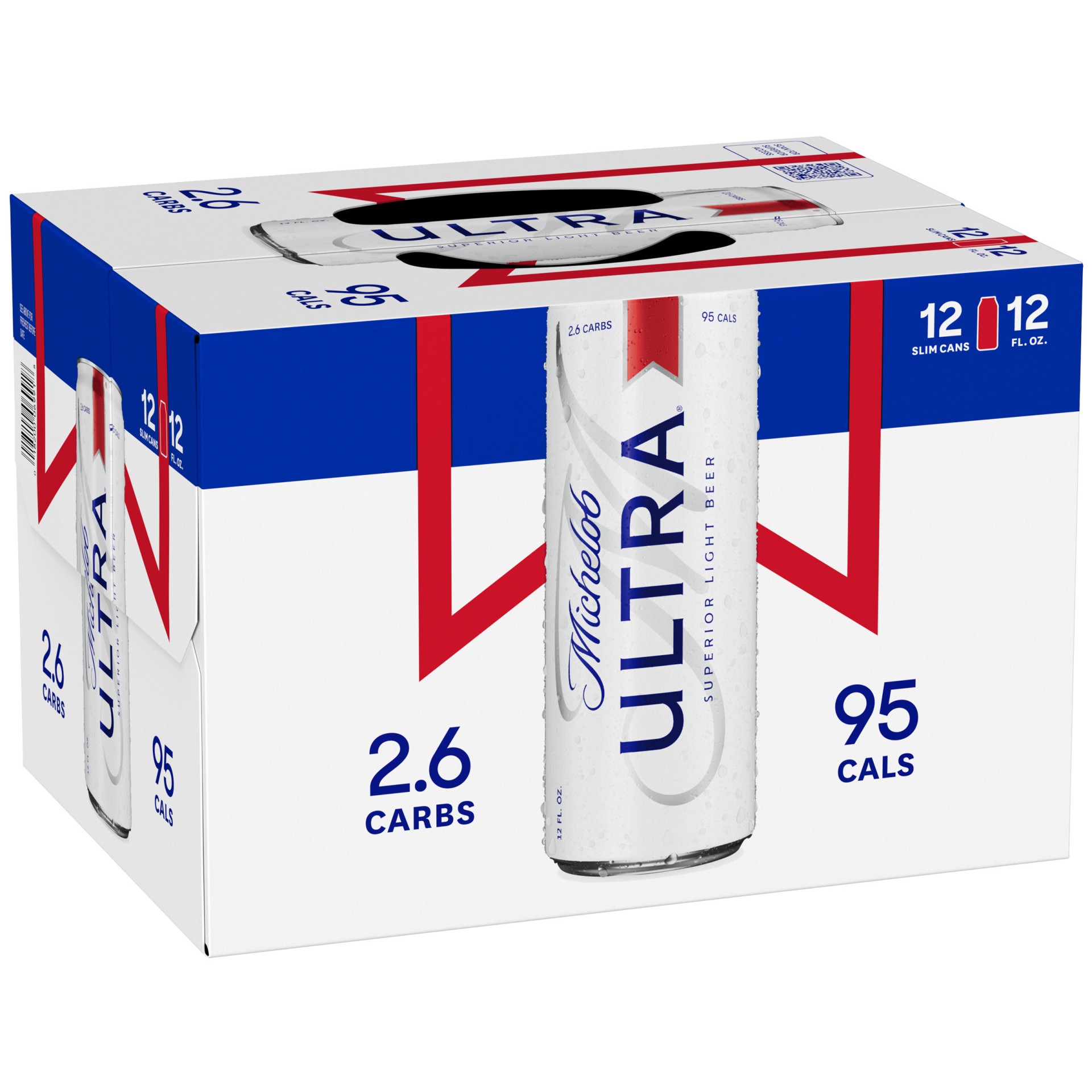 slide 1 of 144, Michelob ULTRA Light Beer, 12 Pack Beer, 12 FL OZ Cans, 144 fl oz