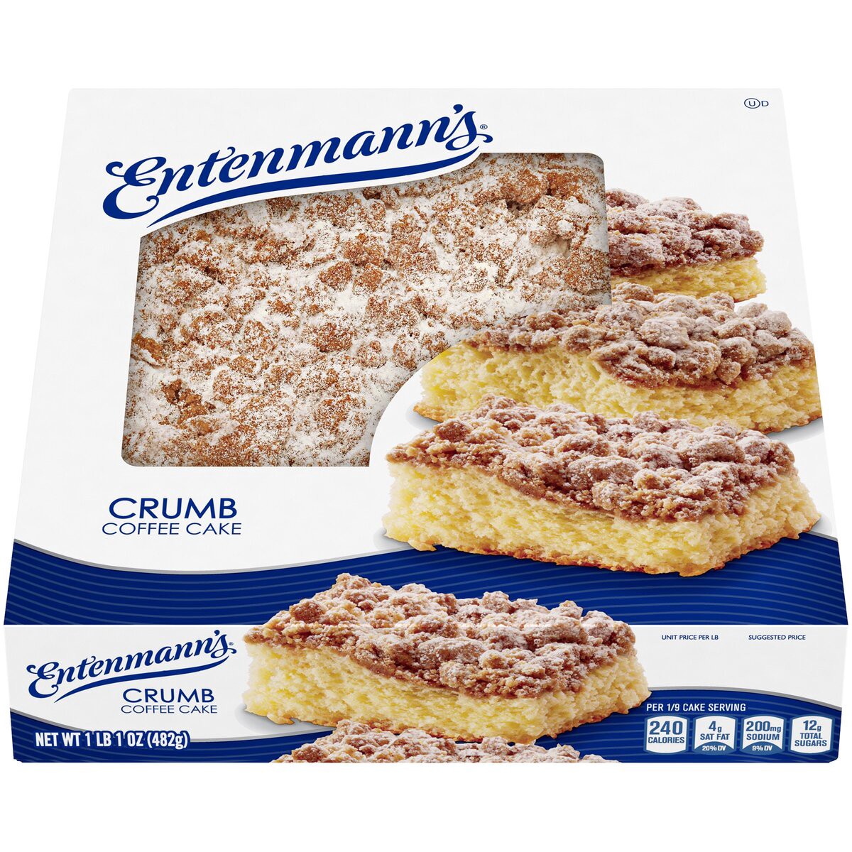 slide 1 of 5, Entenmann's Classic Crumb Coffee Cake, 1 ct