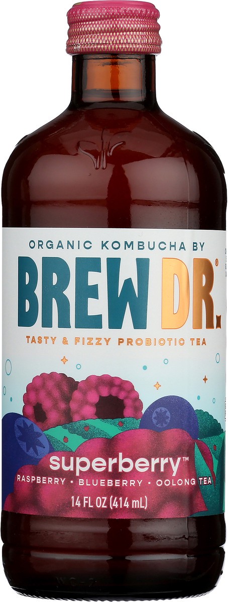 slide 8 of 9, Brew Dr. Brew Dr Kombucha Superberry - 14 fl oz, 14 fl oz